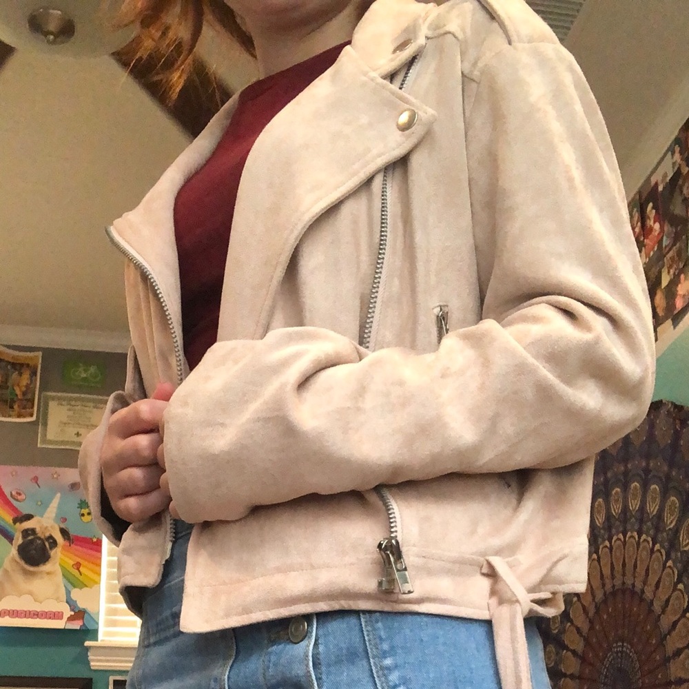 Blush Sadie and Sage Moto Jacket (Not Leather)